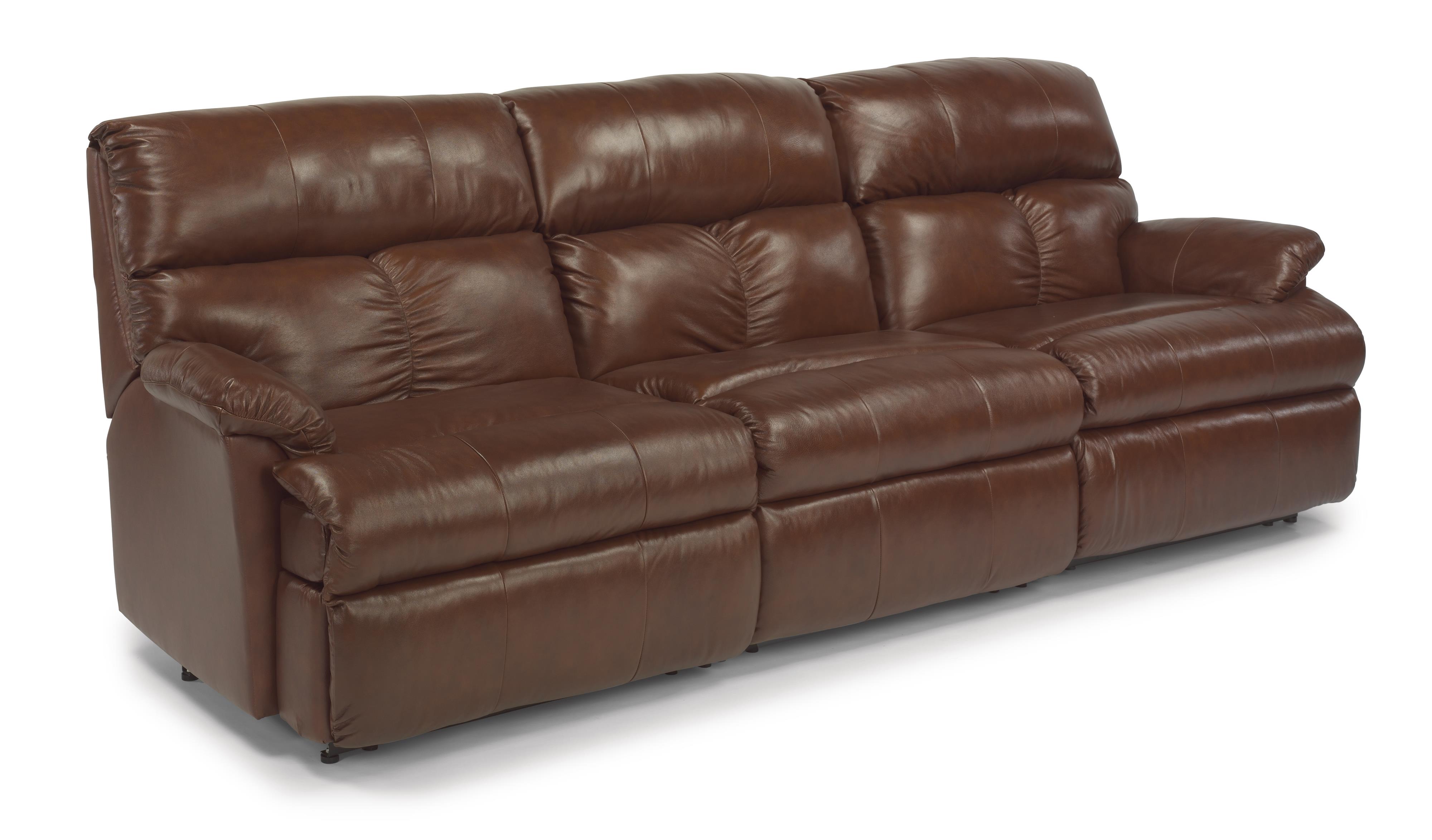 Flexsteel Triton Three Piece Power Reclining Sectional Sofa with Center